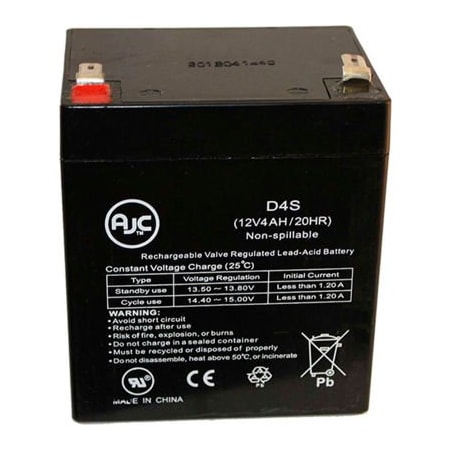 Battery Clerk AJC 12V 4Ah Sealed Lead Acid - AGM - VRLA Battery AJC BATTERY-12 VOLT 4AH